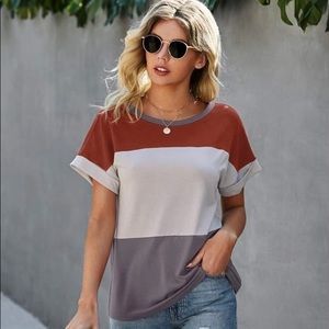 SHEIN Block Coloured T-Shirt